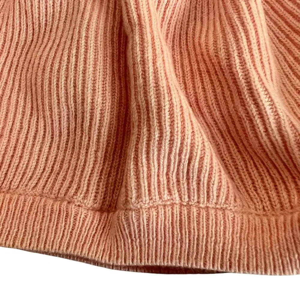 Janie and Jack Pink Ribbed Hat With Faux Fur Pom Pom Girls Size 6-8
